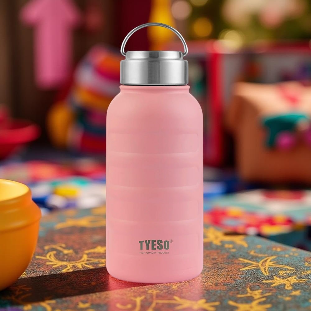 botella termica de acero de 750 ml caterpillar color rosado