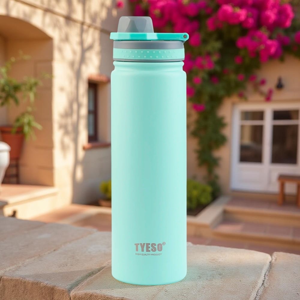 termo botella de agua deportiva en acero portatil tyeso
