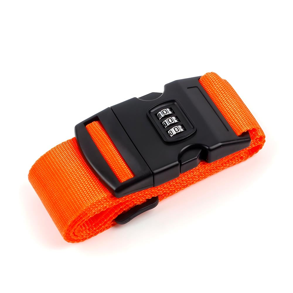 correa de equipaje de seguridad para maleta de viaje naranja