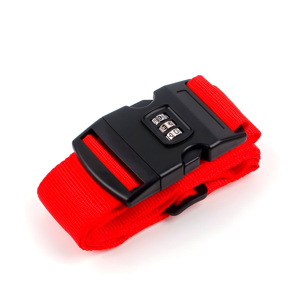 correa de equipaje de seguridad para maleta de viaje rojo