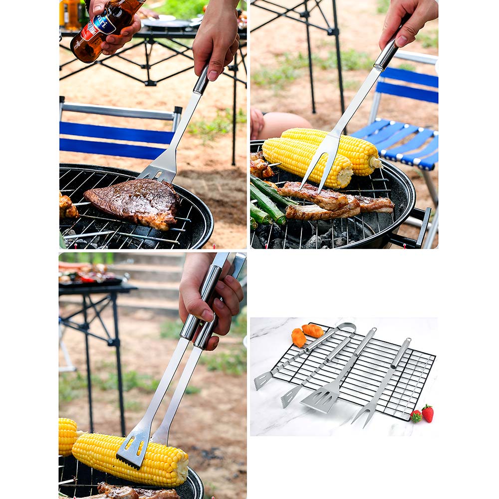 juego de bbq herramientas para parrilla con delantal