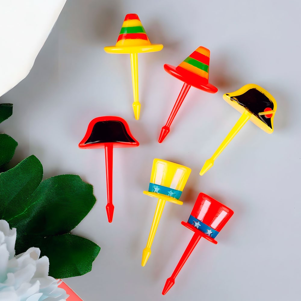 palillos de fruta para niños lonchera sombrero
