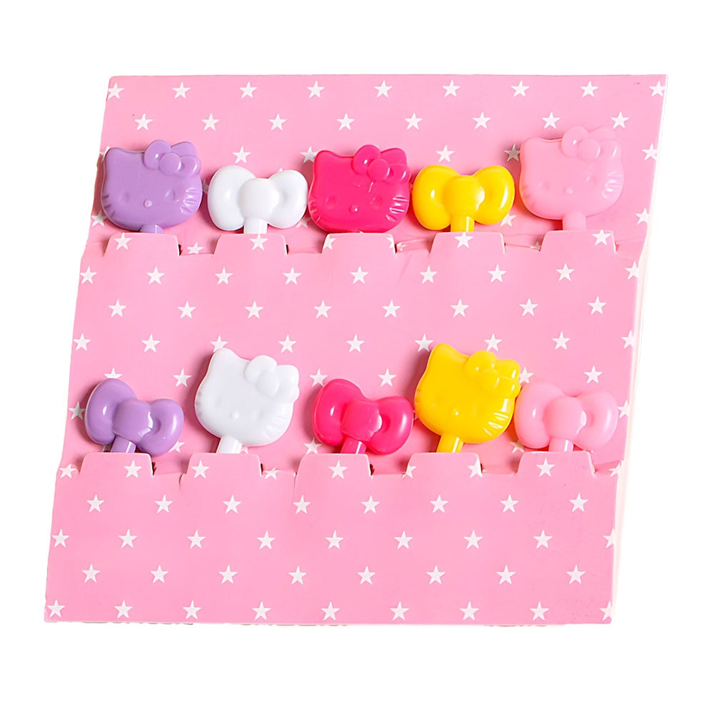 palillos de fruta lonchera para niños kitty