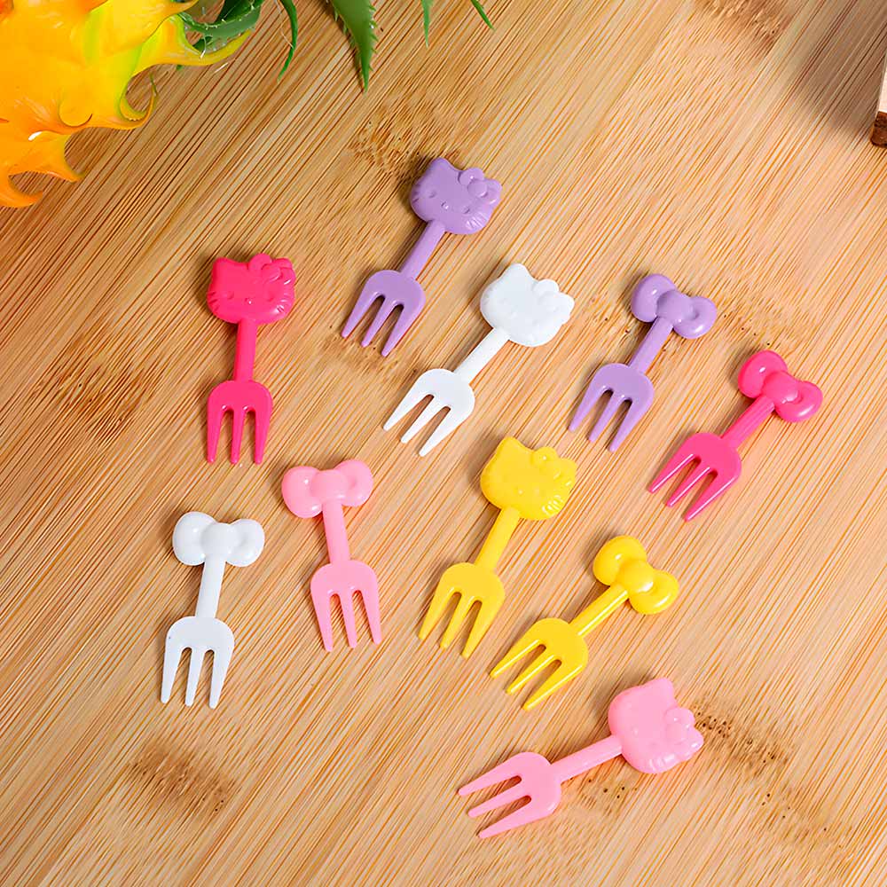 palillos de fruta lonchera para niños kitty