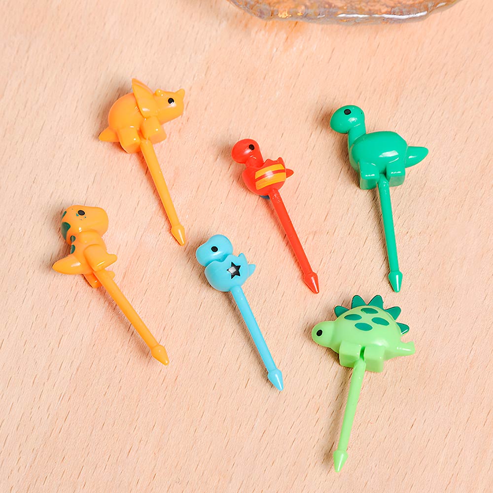 palillos de fruta para niños dinosaurio