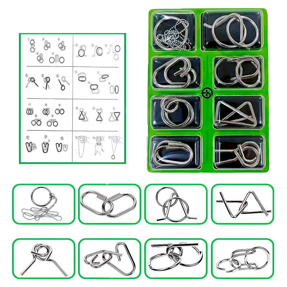 rompecabezas de metal acertijos mentales y juego de logica