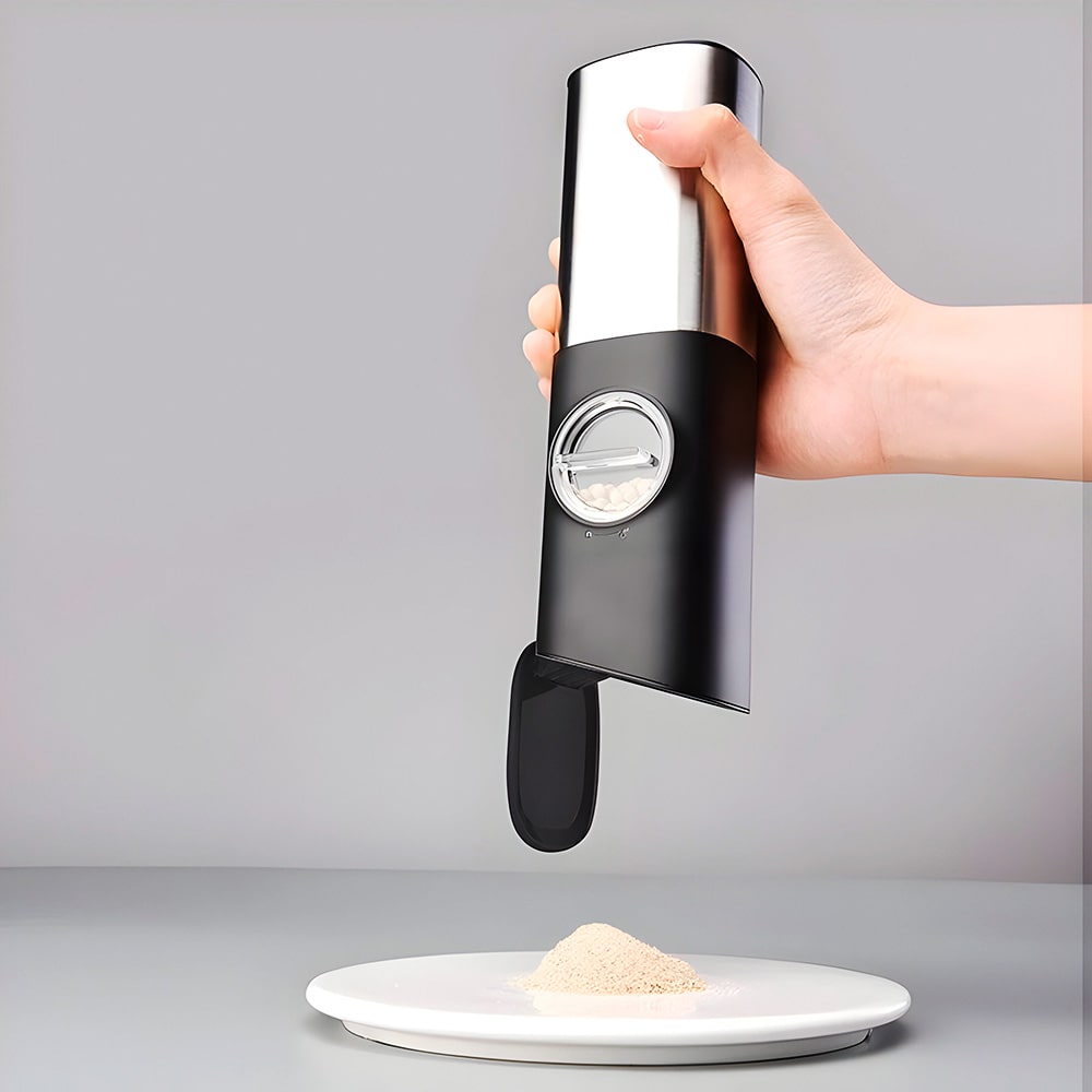 molino de sal y pimienta electrico con base recargable usb