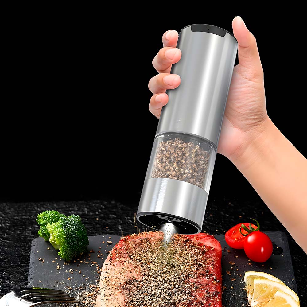 molino de sal y pimienta de acero inoxidable con nucleo de ceramica