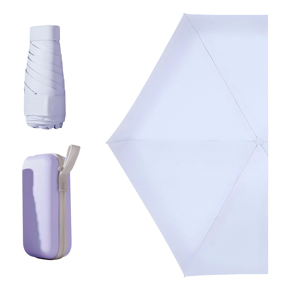 Sombrilla de bolsillo ultraligera para sol y lluvia Paraguas protección UV color violeta