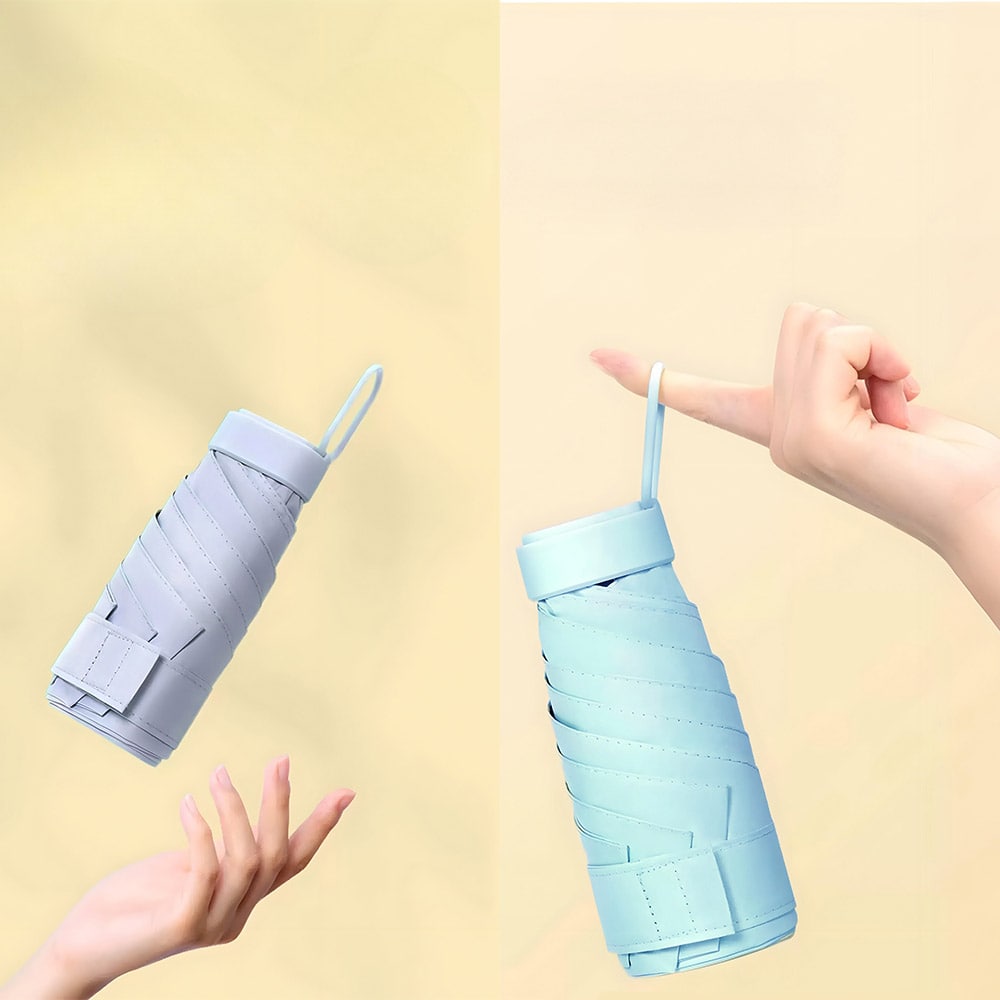 Sombrilla de bolsillo ultraligera para sol y lluvia Paraguas protección UV upf5+