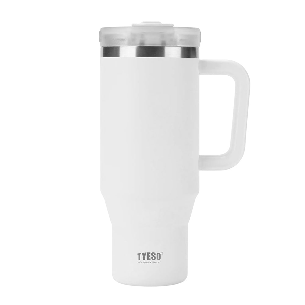 vaso termico de acero inoxidable botella hermetica tyeso blanco