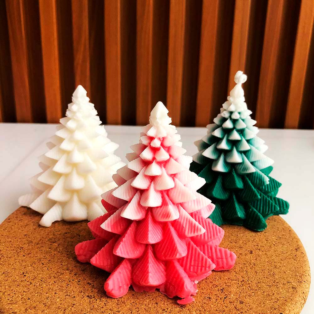 vela de arbol de navidad decorativa con aroma