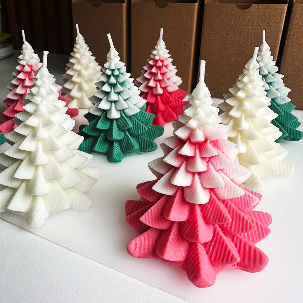 vela de arbol de navidad decorativa con aroma