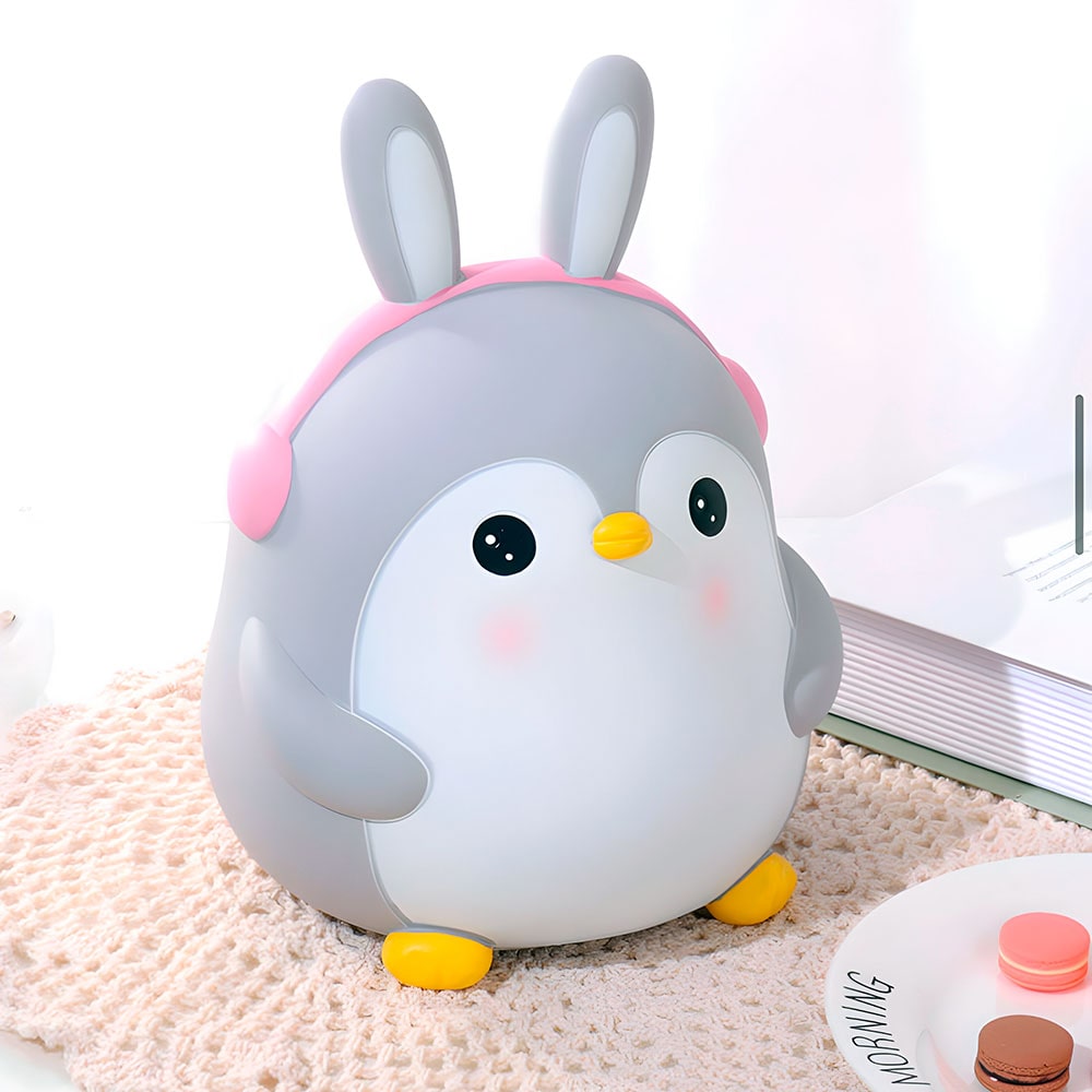 alcancia para niños de pingüino material plastico 