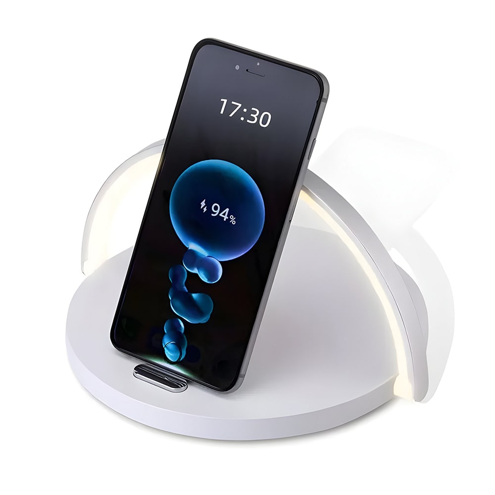 base de carga inalambrica con luz led