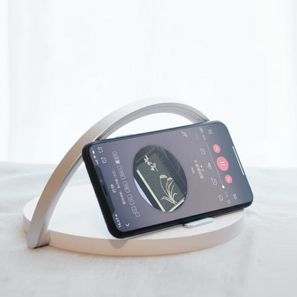 soporte de celular con cargador inalambrico y luz led