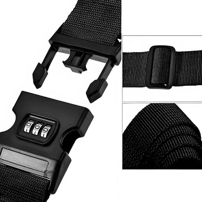 correa de equipaje de seguridad para maleta de viaje negro