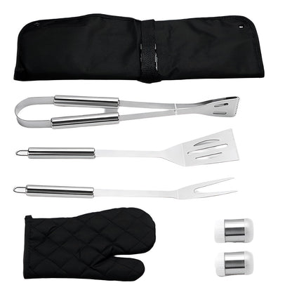juego de bbq herramientas para parrilla con delantal