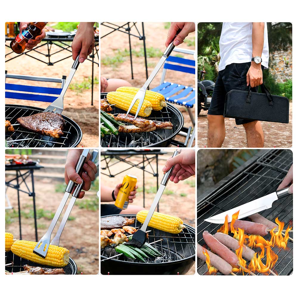 juego de bbq herramientas para parrilla 5 piezas