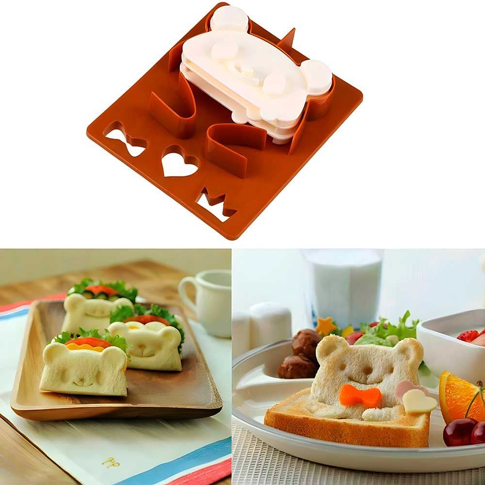 molde cortador de sandwich oso