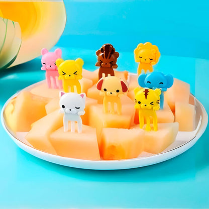 palillos de fruta y comida para niños o bento animales