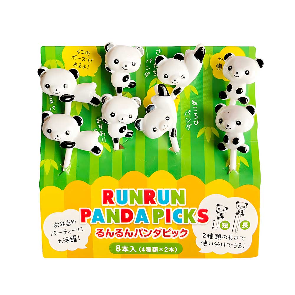 palillos de fruta y comida para niños o bento pandas