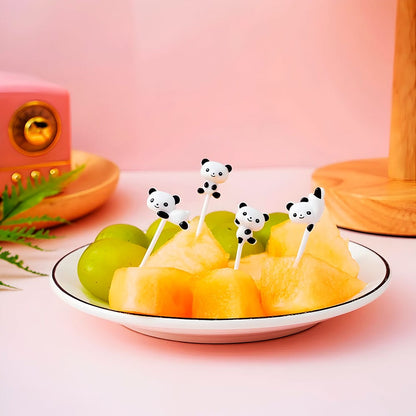 palillos de fruta y comida para niños o bento pandas