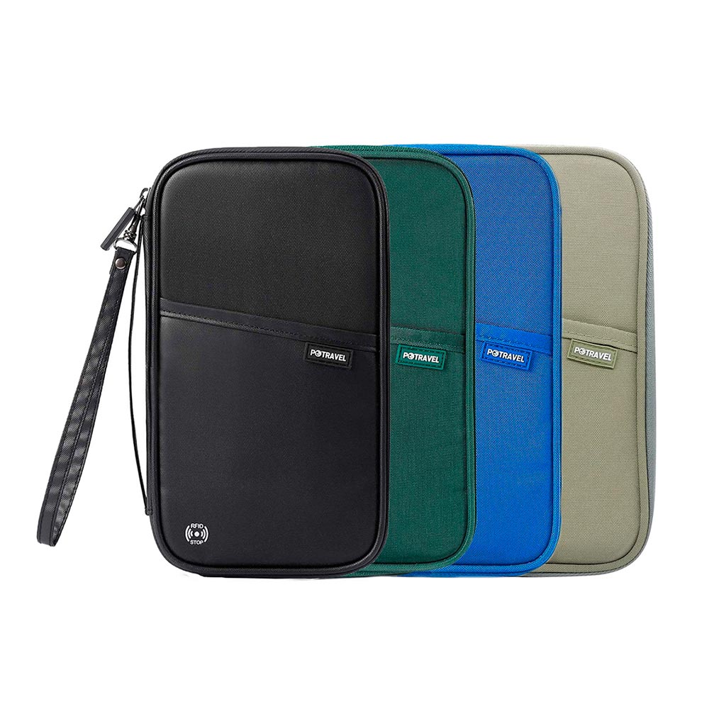 organizador de viaje para pasaportes y documentos con proteccion rfid