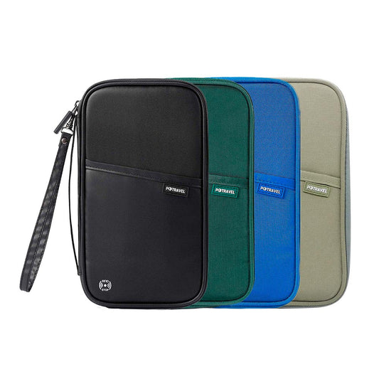 organizador de viaje para pasaportes y documentos con proteccion rfid