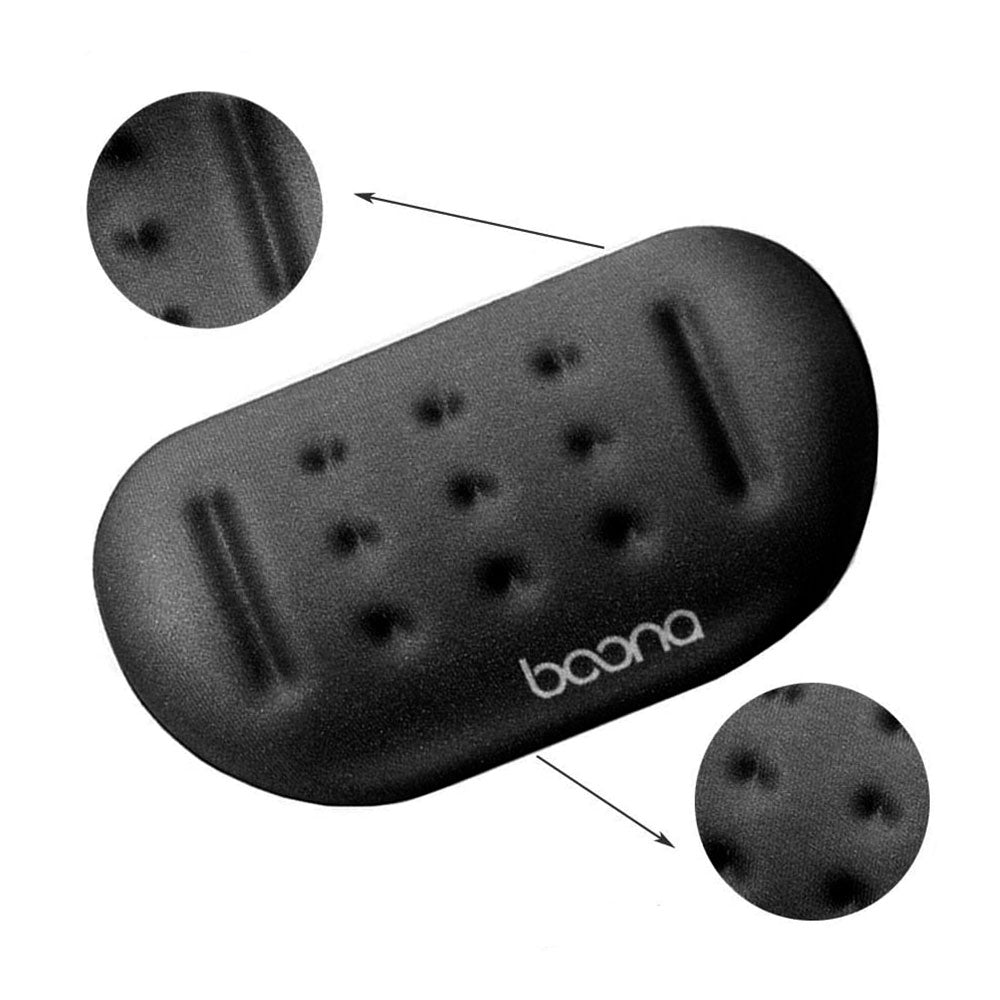 reposamuñecas para teclado y ratón de memory foam negro