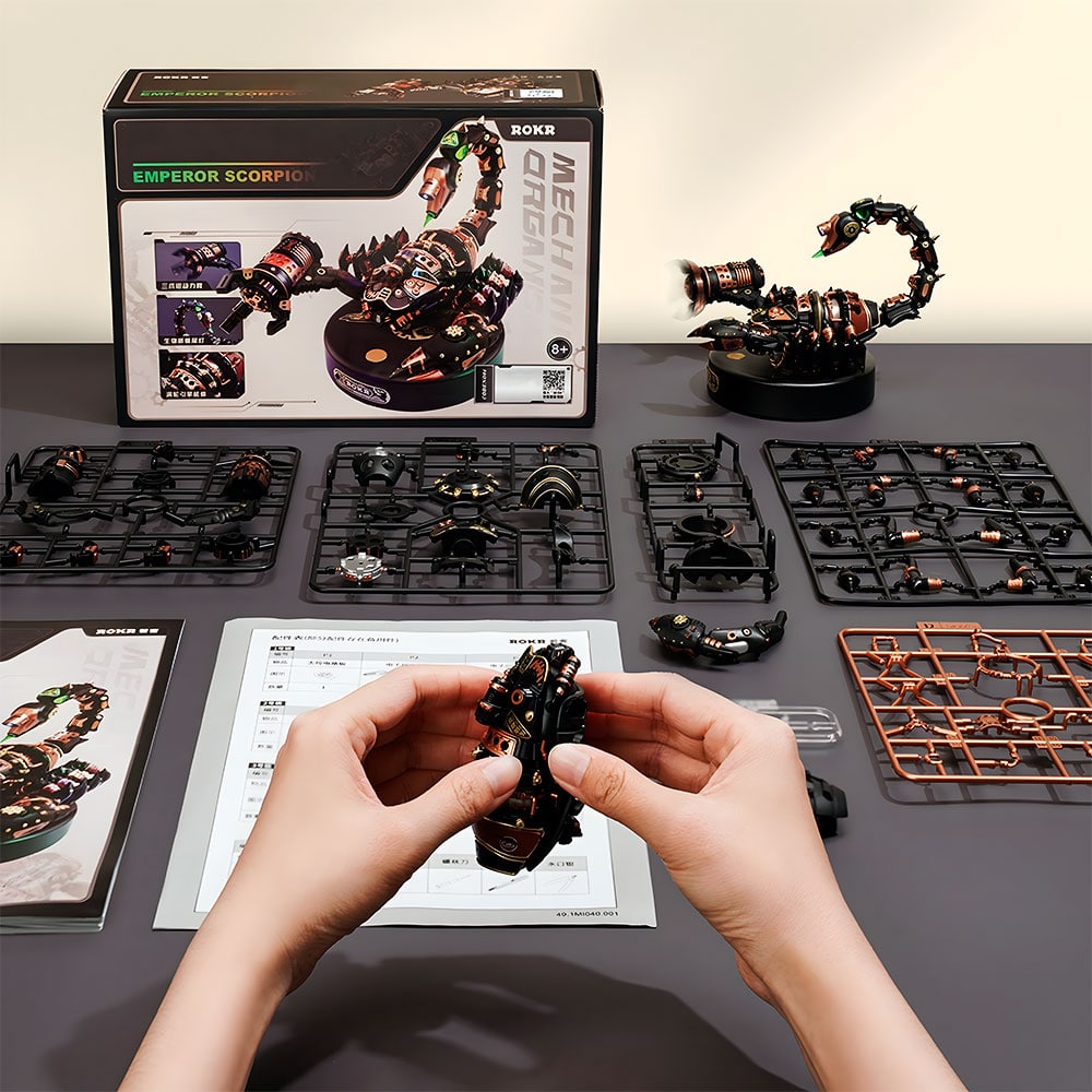modelo armable 3d puzzle diy escorpion emperador mecanico