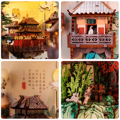 book nook diy diorama 3d manualidad rompecabezas 3D dongpo