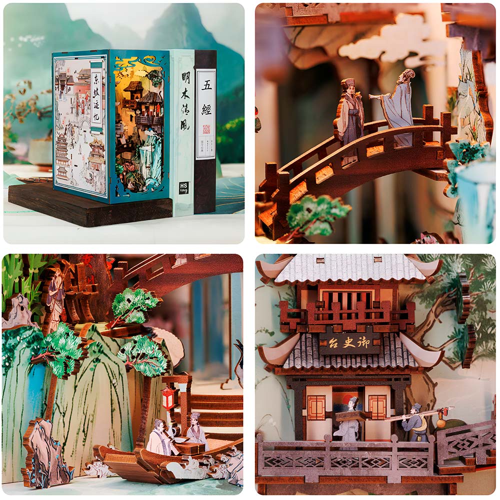 book nook diy diorama 3d manualidad rompecabezas 3D dongpo