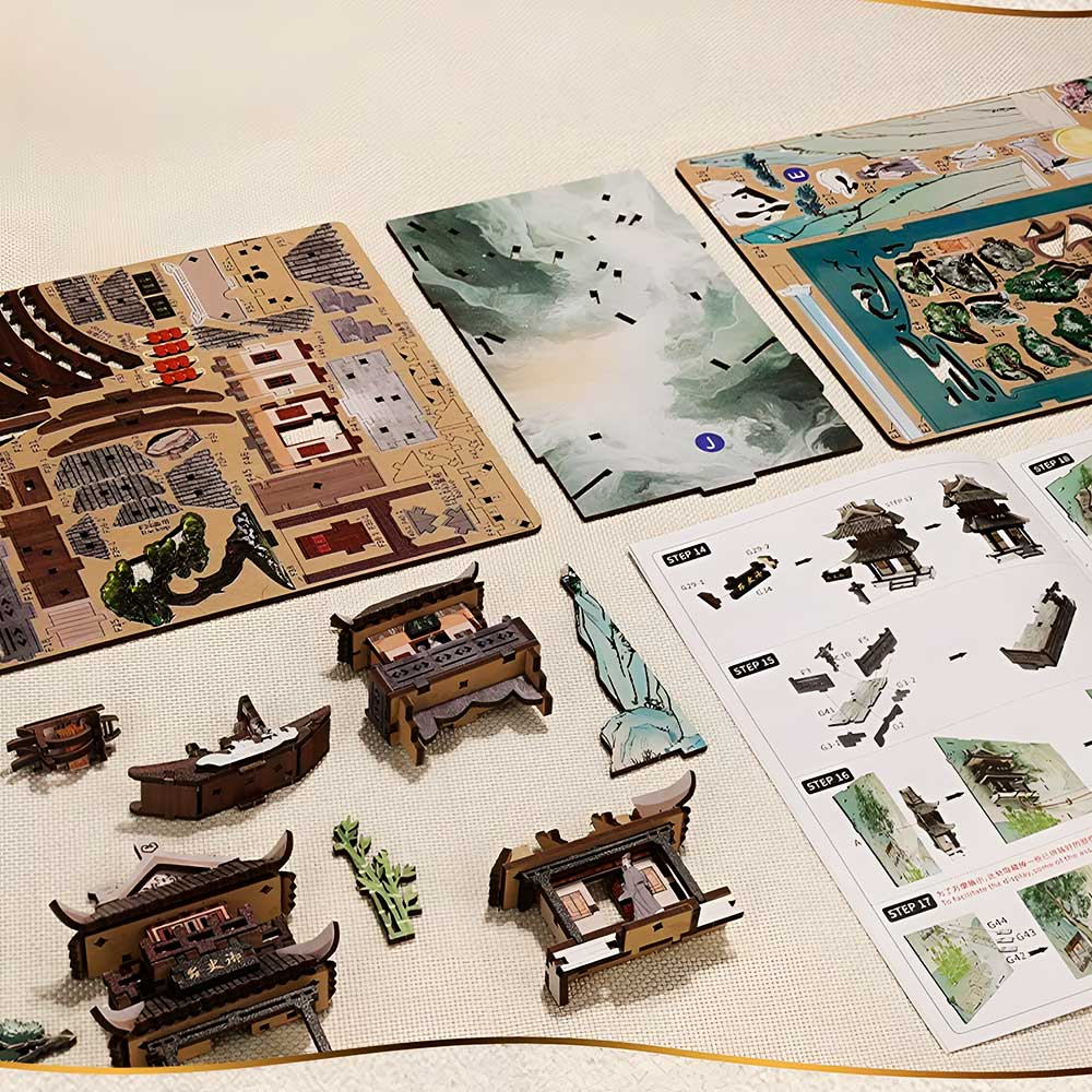 book nook diy diorama 3d manualidad rompecabezas 3D dongpo