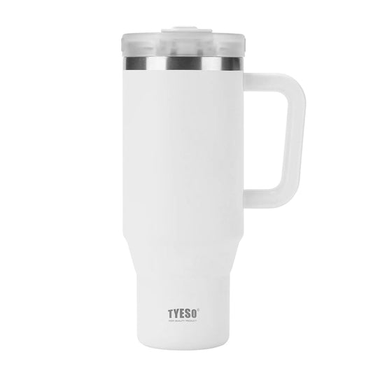 vaso termico de acero inoxidable botella hermetica tyeso blanco